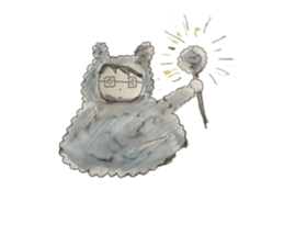 Blue felt mukuo sticker #15151268