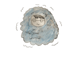 Blue felt mukuo sticker #15151269