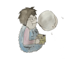 Blue felt mukuo sticker #15151271