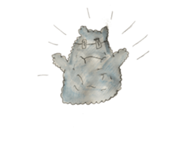 Blue felt mukuo sticker #15151273