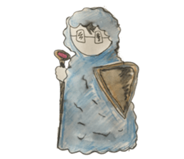 Blue felt mukuo sticker #15151274