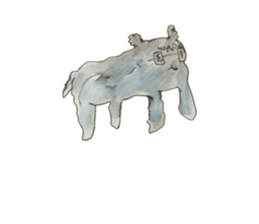 Blue felt mukuo sticker #15151275