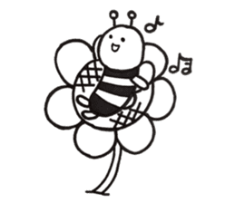 black&white bee sticker #15151292