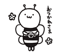 black&white bee sticker #15151301