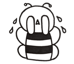 black&white bee sticker #15151307