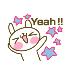 Rabbit's English sticker