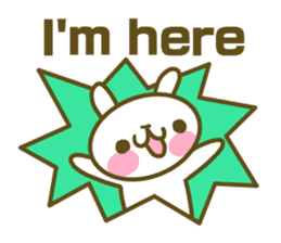 Rabbit's English sticker sticker #15153098