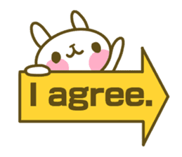 Rabbit's English sticker sticker #15153110