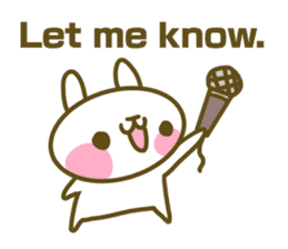 Rabbit's English sticker sticker #15153127