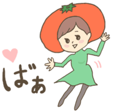 Vegetable tasty girl sticker #15153372