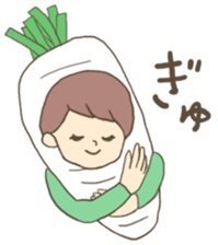Vegetable tasty girl sticker #15153377