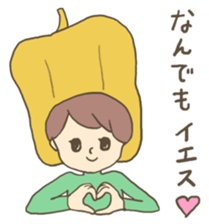 Vegetable tasty girl sticker #15153379