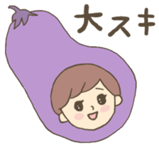 Vegetable tasty girl sticker #15153380