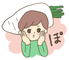 Vegetable tasty girl sticker #15153384