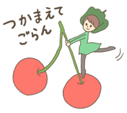 Vegetable tasty girl sticker #15153386