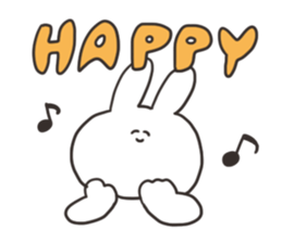 Rabbit of the thick character sticker #15153847