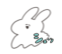 Rabbit of the thick character sticker #15153854