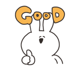 Rabbit of the thick character sticker #15153858