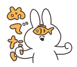 Rabbit of the thick character sticker #15153863
