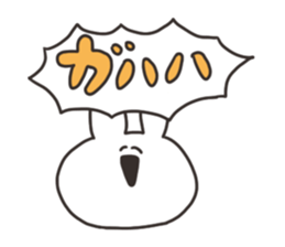 Rabbit of the thick character sticker #15153866