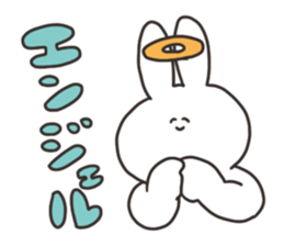 Rabbit of the thick character sticker #15153877