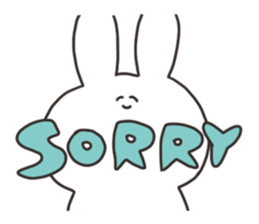 Rabbit of the thick character sticker #15153878
