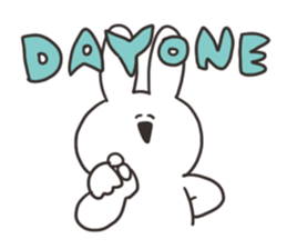 Rabbit of the thick character sticker #15153880