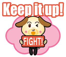 encourage dog sticker #15155388