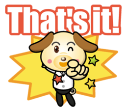 encourage dog sticker #15155389