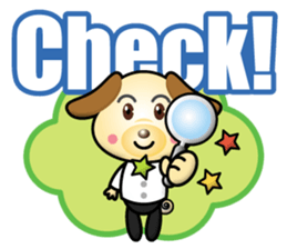 encourage dog sticker #15155395