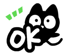 Very cute black cat.(Blink version) sticker #15157459