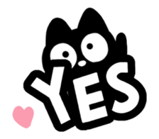 Very cute black cat.(Blink version) sticker #15157460