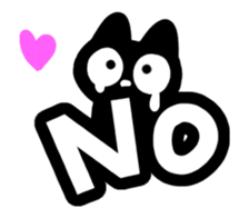 Very cute black cat.(Blink version) sticker #15157461