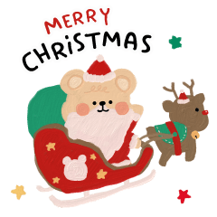 สติ๊กเกอร์ไลน์ Muffin Bear : Christmas & New Year
