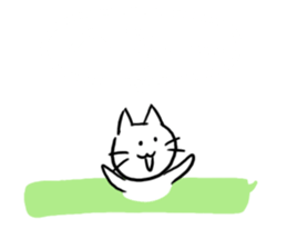 The cat which can play at a background sticker #15498706