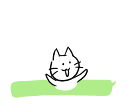 The cat which can play at a background sticker #15498706