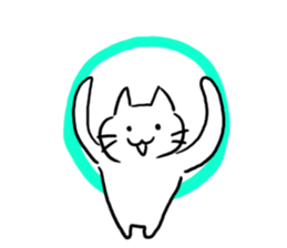 The cat which can play at a background sticker #15498707