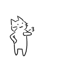 The cat which can play at a background sticker #15498708