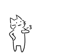 The cat which can play at a background sticker #15498708