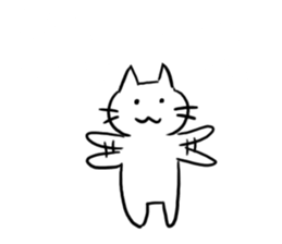 The cat which can play at a background sticker #15498709