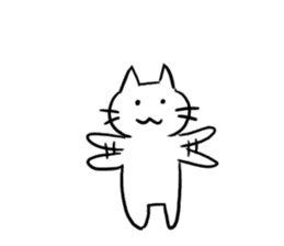 The cat which can play at a background sticker #15498709