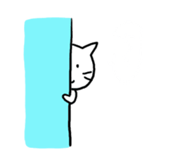 The cat which can play at a background sticker #15498710