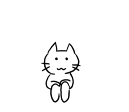 The cat which can play at a background sticker #15498712