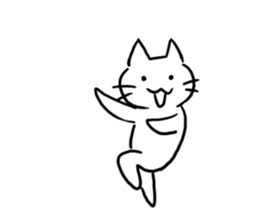The cat which can play at a background sticker #15498715