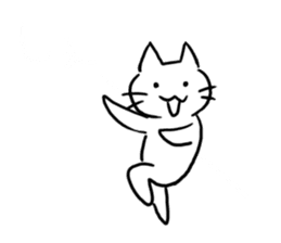The cat which can play at a background sticker #15498715