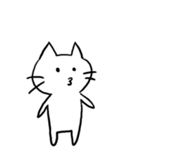 The cat which can play at a background sticker #15498716