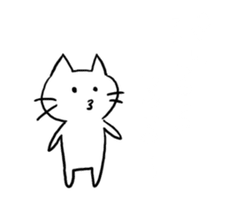 The cat which can play at a background sticker #15498716