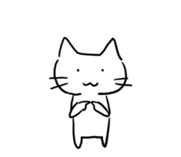 The cat which can play at a background sticker #15498718