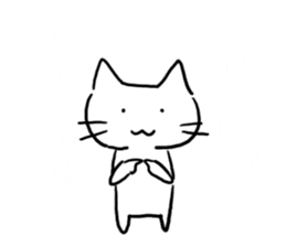 The cat which can play at a background sticker #15498718