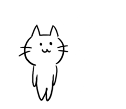 The cat which can play at a background sticker #15498721